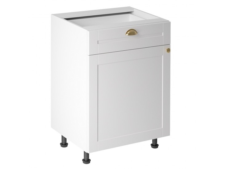 Linea fehér konyha D60S1D2 - alsó 600-as 1 fiókos 1 ajtós szekrény Linea fehér konyha D60S1D2 - alsó 600-as 1 fiókos 1 ajtós szekrény