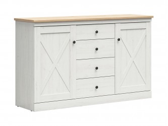 Frija KOM2D4S komód artisan tölgy/ fehér andersen fenyő