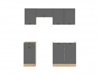 Junona Line JUNONA_MODUL_WER_2/180A_BBL konyha grafit/ bernstein tölgy