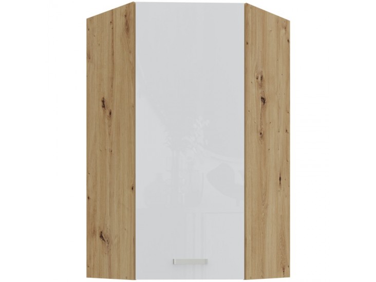 Niki 28. konyha 60x60 GN-108 1F (45°) fényes fehér/ artisan tölgy