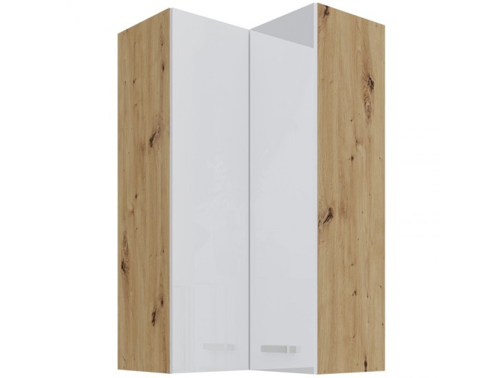 Niki 28. konyha 60x60 GN-108 2F (90°) fényes fehér/ artisan tölgy