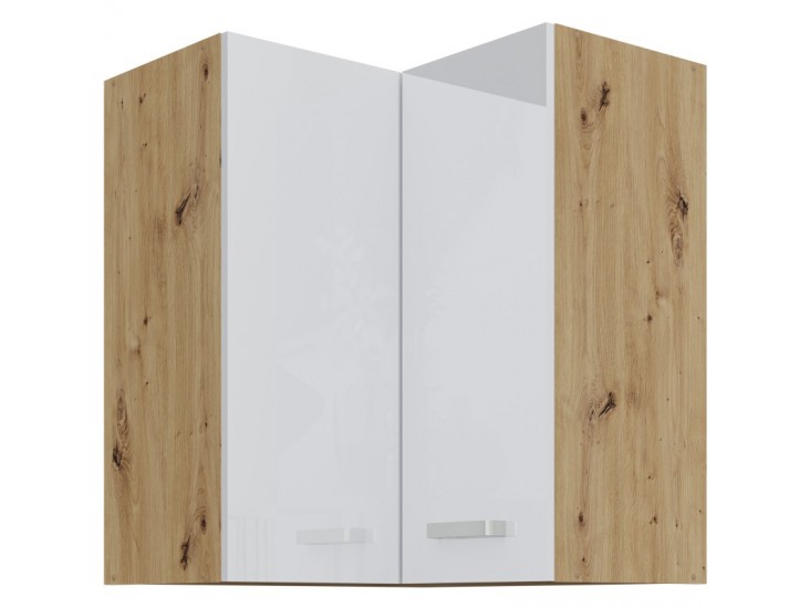 Niki 28. konyha 60x60 GN-72 2F (90°) fényes fehér/ artisan tölgy