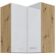 Niki 28. konyha 60x60 GN-72 2F (90°) fényes fehér/ artisan tölgy