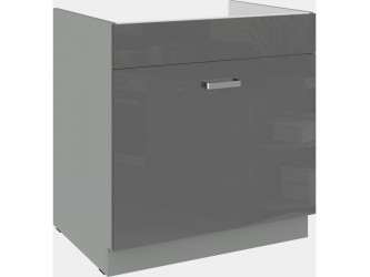 Niki 6. konyha 80 ZL 1S BB fényes szürke/szürke