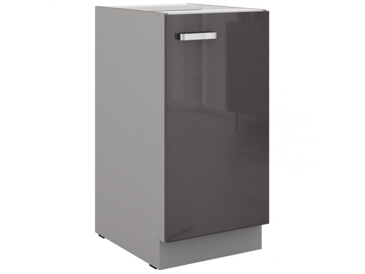 NIKI 6. 40 D 1F BB 40x82x52cm fényes szürke/szürke (munkalap nélkül)