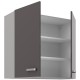 Niki 6. 80 G-72 2F 80x71,5x31cm fényes szürke/szürke