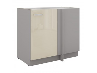Niki 7. 105 ND 1F BB 90x82x52cm fényes krém/szürke (munkalap nélkül)