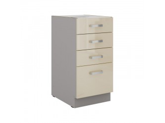 Niki 7. 40 D 4S BB 40x82x70cm fényes krém/szürke (munkalap nélkül) konyha