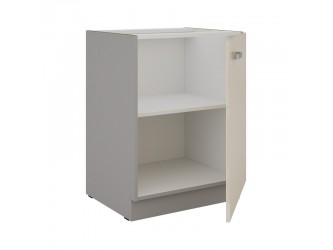 Niki 7. 60 D 1F BB 60x82x72cm fényes krém/szürke (munkalap nélkül) konyha