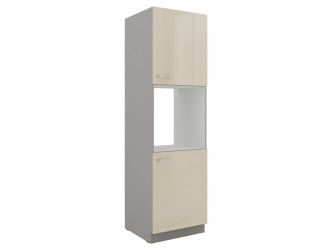 NIKI 7. 60 DP-210 2F 60x210x57cm fényes krém/szürke konyha