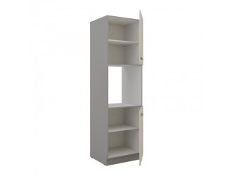 NIKI 7. 60 DP-210 2F 60x210x57cm fényes krém/szürke konyha