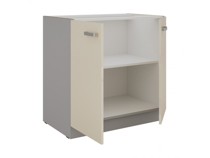 Niki 7. 80 D 2F BB 80x82x72cm krém/szürke (munkalap nélkül)