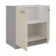 Niki 7. 80 D 2F BB 80x82x72cm krém/szürke (munkalap nélkül)