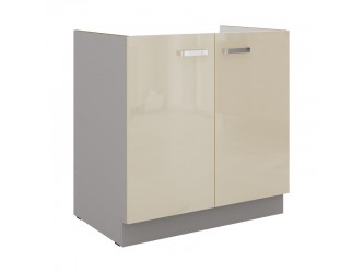 NIKI 7. 80 ZL 2F BB 80x82x52cm fényes krém/szürke (munkalap nélkül) konyha