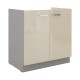 NIKI 7. 80 ZL 2F BB 80x82x52cm fényes krém/szürke (munkalap nélkül)