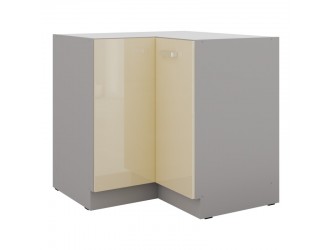 Niki 7. 90X90 DN 2F BB 83/83x82x72cm fényes krém/szürke (munkalap nélkül) konyha