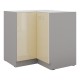 Niki 7. 89 89 DN 1F BB 83/83x82x72cm krém/szürke (munkalap nélkül)