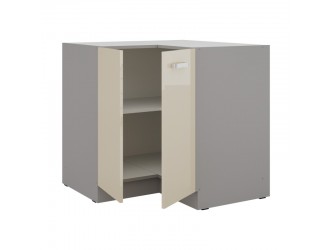Niki 7. 90X90 DN 2F BB 83/83x82x72cm fényes krém/szürke (munkalap nélkül) konyha