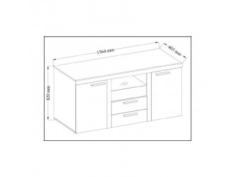 Rumba komód 2D2S fehér