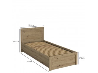 Jazz LP90 ágyneműtartós ágy artisan tölgy