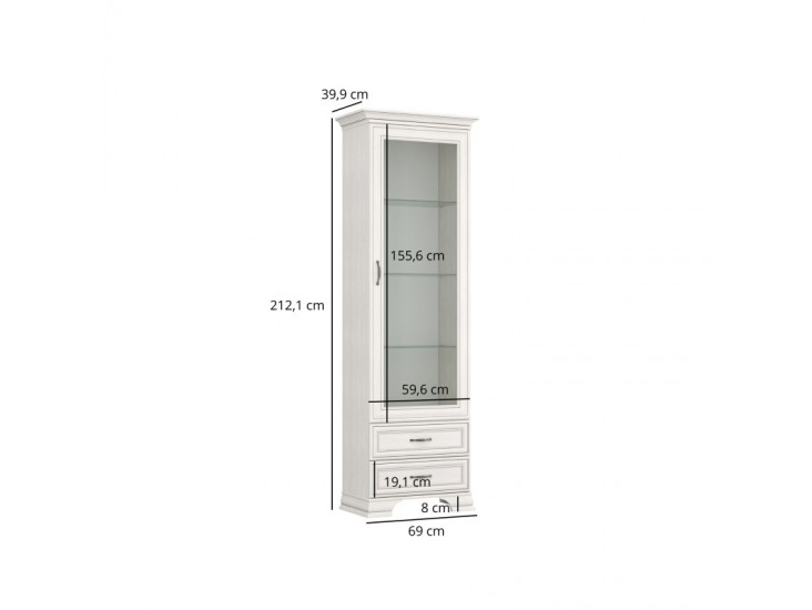 Tiffany II W1W2S vitrin krém