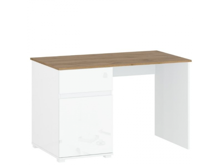 Vigo B1D1S/120 fényes fehér/ wotan tölgy íróasztal