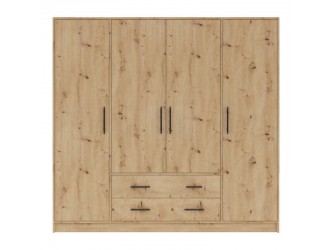 Smart SR1 4 ajtós 2 fiókos szekrény (tükör nélkül) artisan tölgy