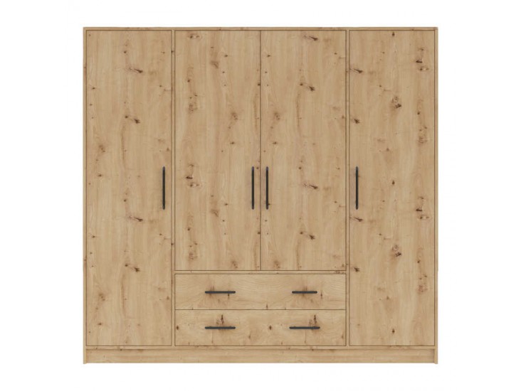 Smart SR1 4 ajtós 2 fiókos szekrény (tükör nélkül) artisan tölgy Smart SR1 4 ajtós 2 fiókos szekrény (tükör nélkül) artisan tölgy
