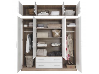 Smart SR1 4 ajtós 2 fiókos szekrény (tükör nélkül) artisan tölgy