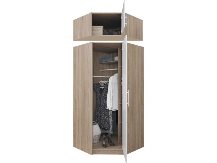 Smart SR4 1 ajtós sarokszekrény (tükör nélkül) artisan tölgy Smart SR4 1 ajtós sarokszekrény (tükör nélkül) artisan tölgy