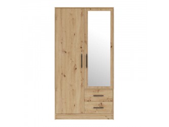 Smart SRL3 2 ajtós 2 fiókos szekrény (tükörrel) artisan tölgy