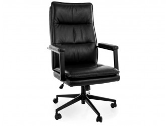 Q-091 irodaszék fekete textilbőr