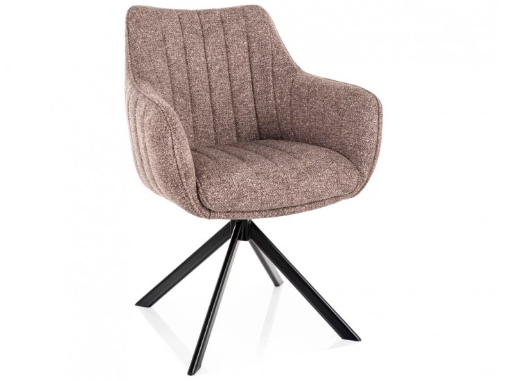 Azalia Leo étkezőszék fekete láb sötét bézs 32