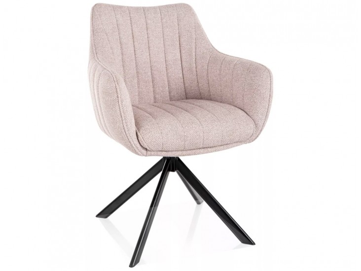 Azalia Leo étkezőszék fekete láb világos bézs 23