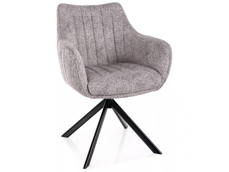 Azalia Leo étkezőszék fekete láb világos szürke 04