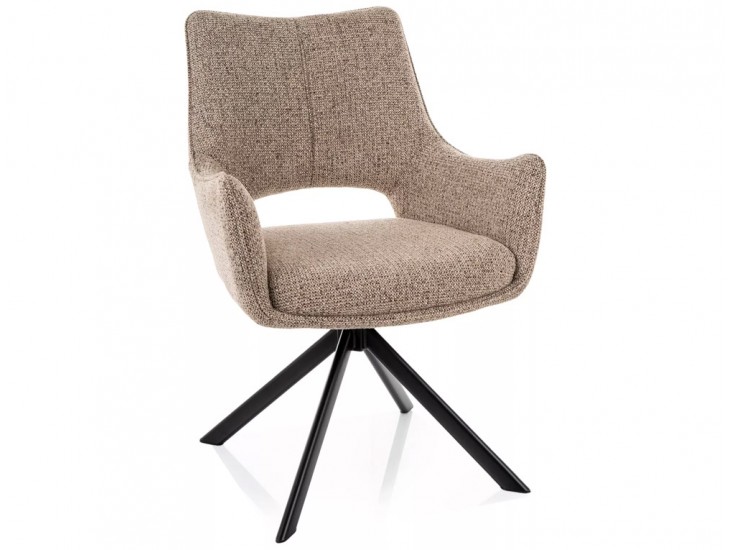 Fino II Noelle étkezőszék fekete láb sötét bézs 33