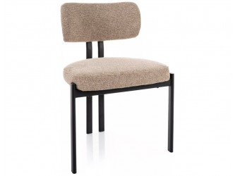 Misaki étkezőszék fekete láb bézs Tap. 253