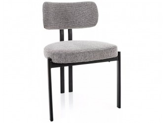 Misaki étkezőszék fekete láb szürke Tap. 254