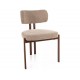 Misaki D étkezőszék dió láb bézs Tap. 253