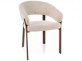 Nagoja D étkezőszék dió láb világos bézs Tap. 255