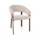 Nagoja D étkezőszék dió láb világos bézs Tap. 255