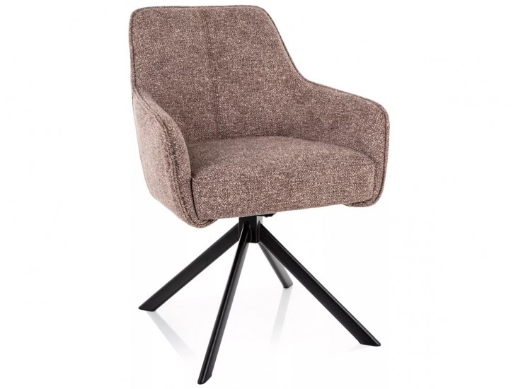 Notti LEO étkezőszék fekete láb sötét bézs 32