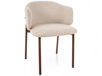 Osaka D étkezőszék dió láb világos bézs Tap. 255