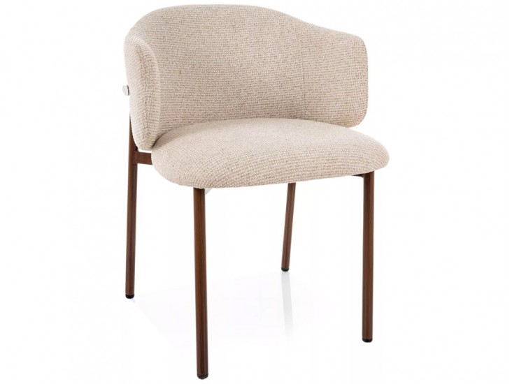 Osaka D étkezőszék dió láb világos bézs Tap. 255