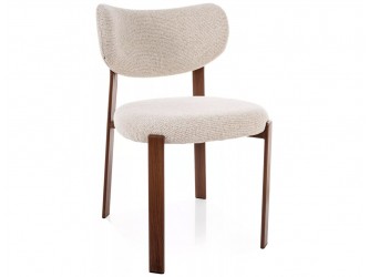 RIN D étkezőszék dió láb világos bézs Tap. 255