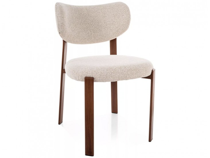 RIN D étkezőszék dió láb világos bézs Tap. 255