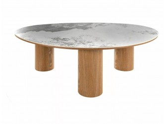 Adelis 110*80 asztalka Pandoro fehér/ tölgy