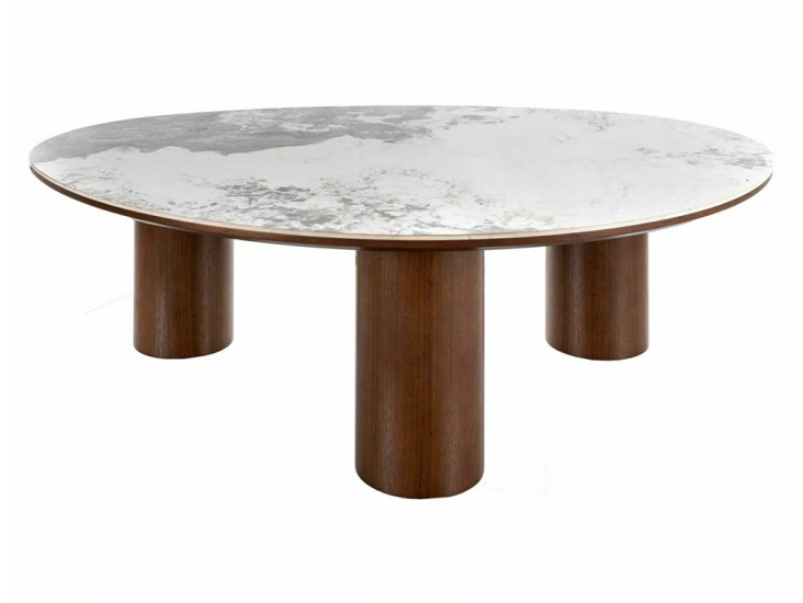 Adelis 110*80 asztalka Pandoro fehér/ dió