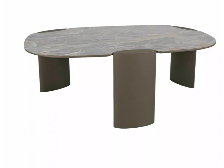 Adoro A Ceramic 118*75 asztalka Grigio szürke/ réz