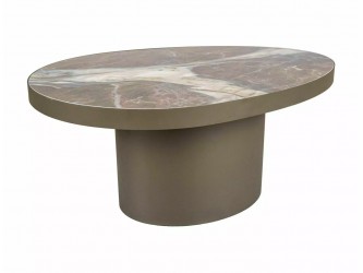 Gusto B Ceramic 98*73 asztalka Patagonia barna/ réz